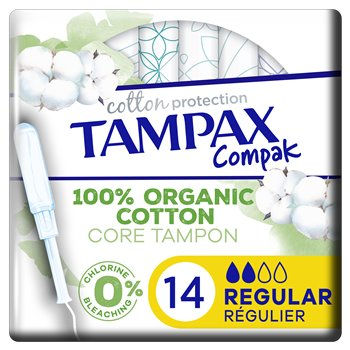 Tampons avec applicateur Tampax Cotton Protection - x14