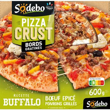 Pizza Crust Sodebo Buffalo boeuf poivrons - 600g