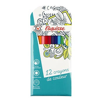 Crayons de couleur Esquisse x12