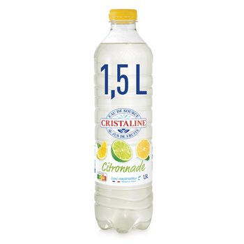 Eau aromatisée Cristaline Jus de fruits citron - 1.5L