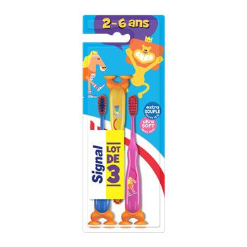 Brosse à dents Signal Kids 2-6 ans Extra souple - x3