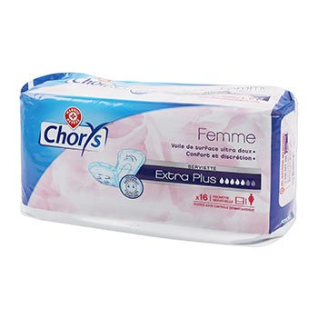 Serviette incontinence Chorys Extra plus - x16