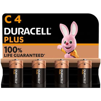 Piles alcalines Duracell Plus C/LR14 1.5V MN1400 - x4