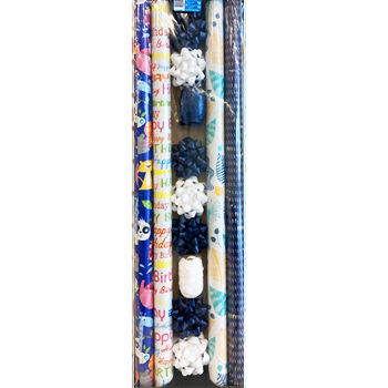 Coffret papier cadeaux Esquisse 4 rouleaux