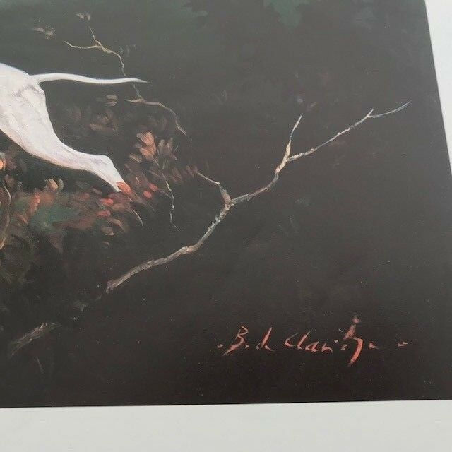 Thumbnail: COUNT BERNARD DE CLAVIERE - TWO POINTERS HUNTING BY A POND 1988 PLATE SIGNED