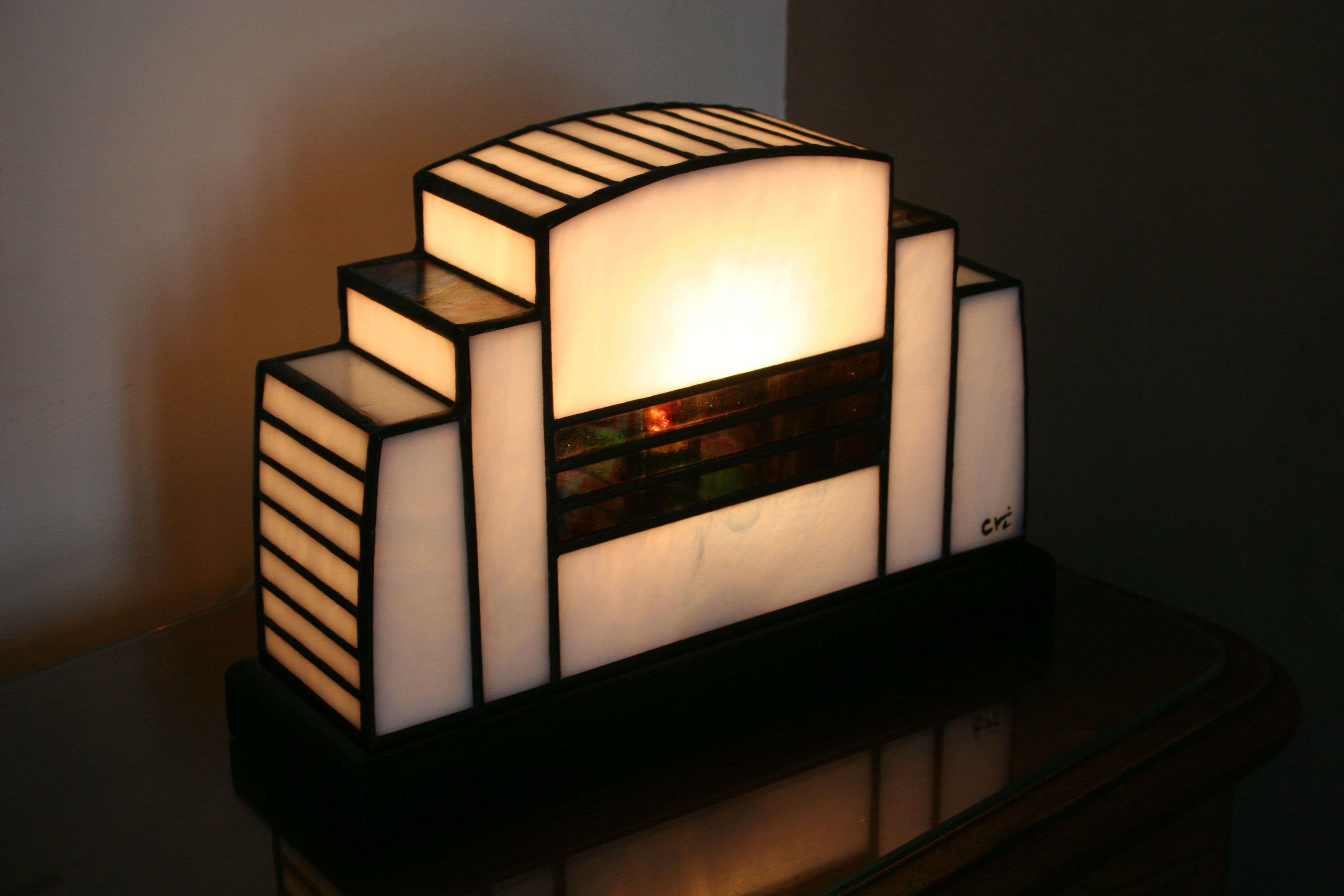 Lampe Art Déco Vitrail Tiffany "1930"