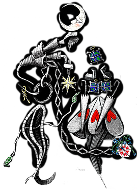 surrealist figure by artist marie-charlotte porter