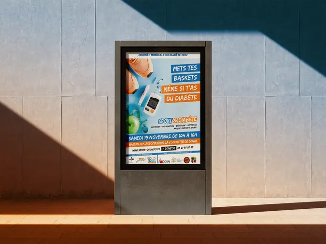 Affiche publicitaire pour un événement de santé à Douai