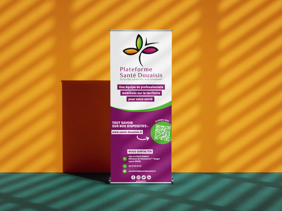 Réalisation d'un Roll-up pour renforcer la visibilité de l'association lors des événements