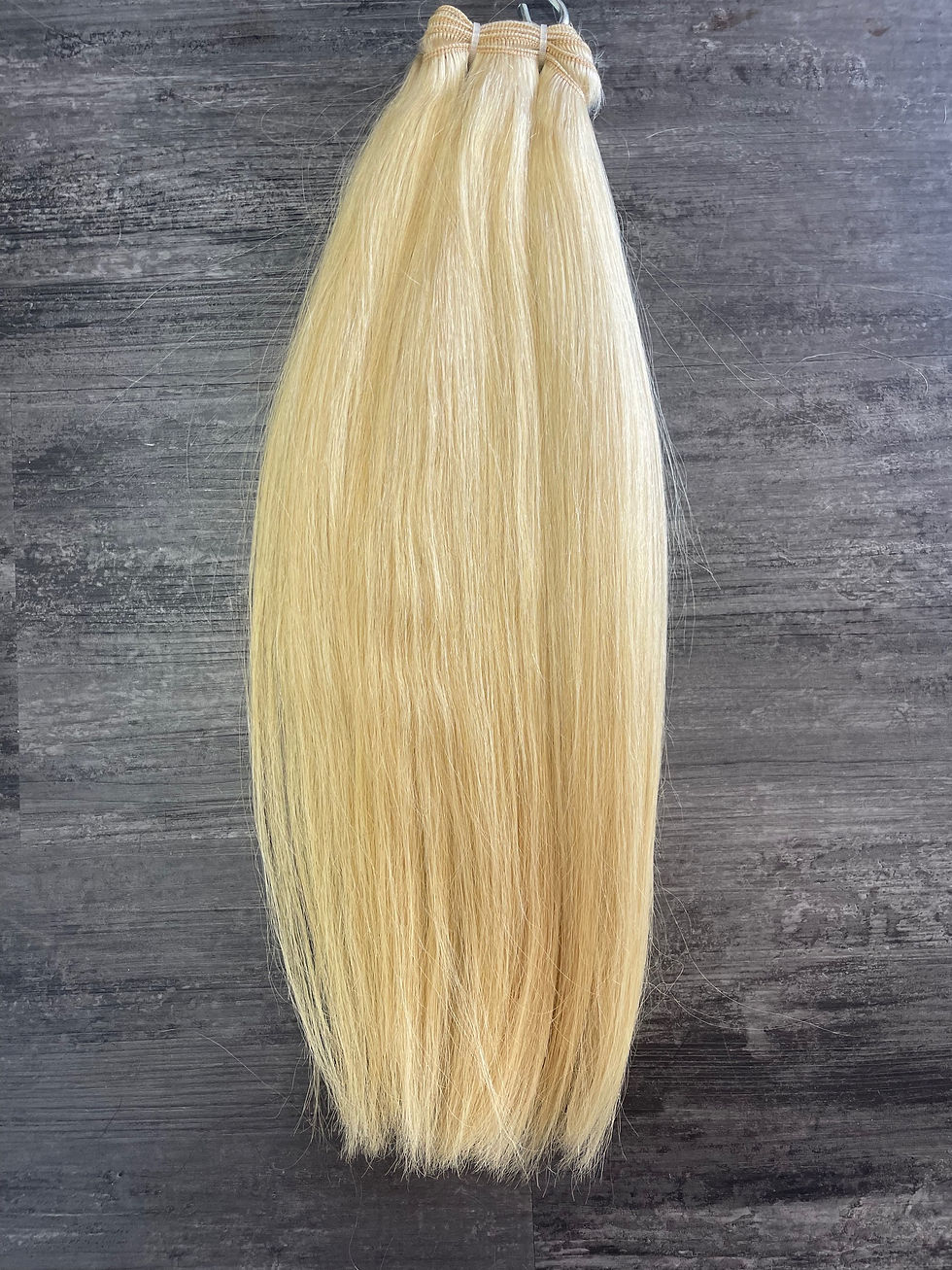 Miniatura: Echthaar Tresse Russische Haar blond 45cm