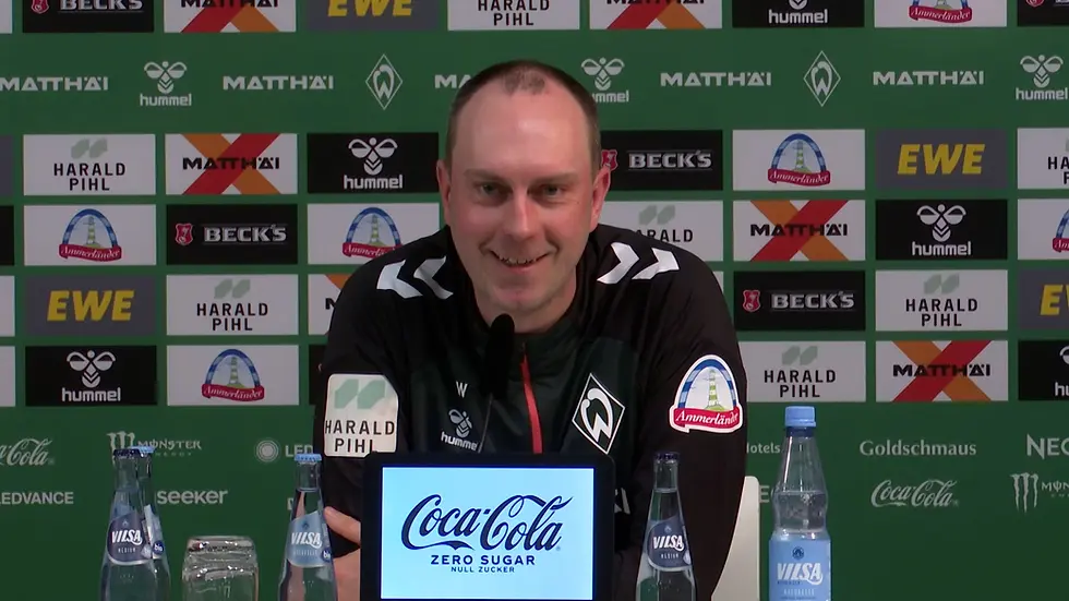 Ein verschmitztes Lächeln auf der PK: Ole Werner taute in seinen Jahren bei Werder immer mehr auf