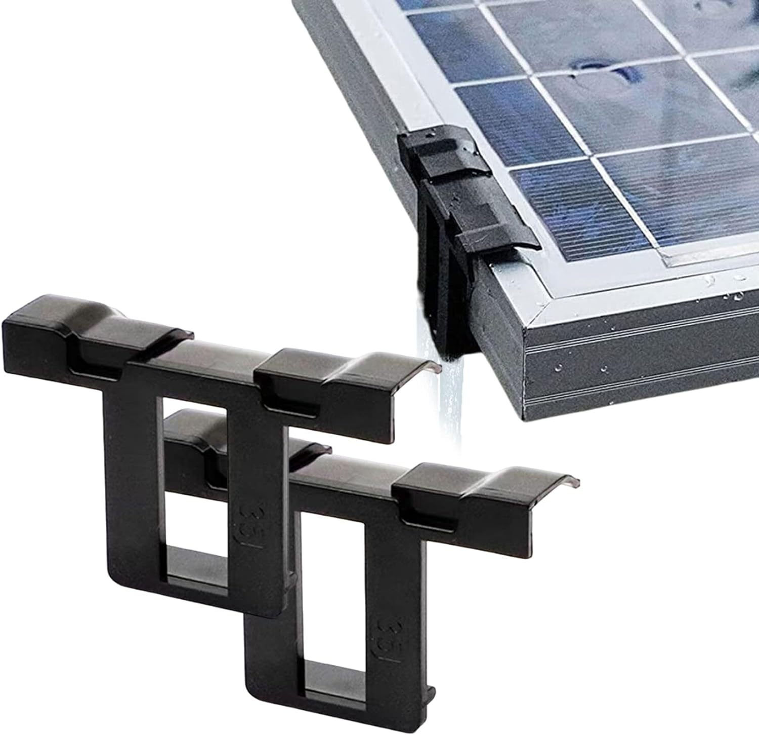 Solar Panel Drainage Clips Roof Solar Panel Frame Cleaning Clips 10 Pcs