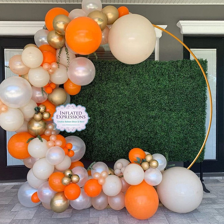 Thumbnail: Round Stand Wedding Arch Background 1.5m Gold