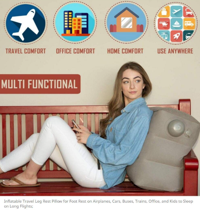 Thumbnail: QUICK INFLATION Under 1 min Built-in Air Pump Inflatable Portable Travel Foot Le