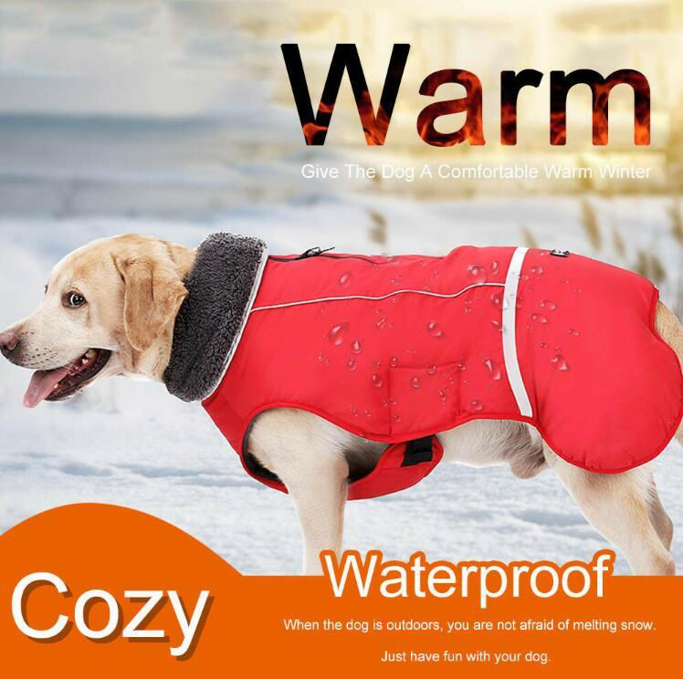 Waterproof Dog Coat, Dog Jacket Harness Suit XL - Blue