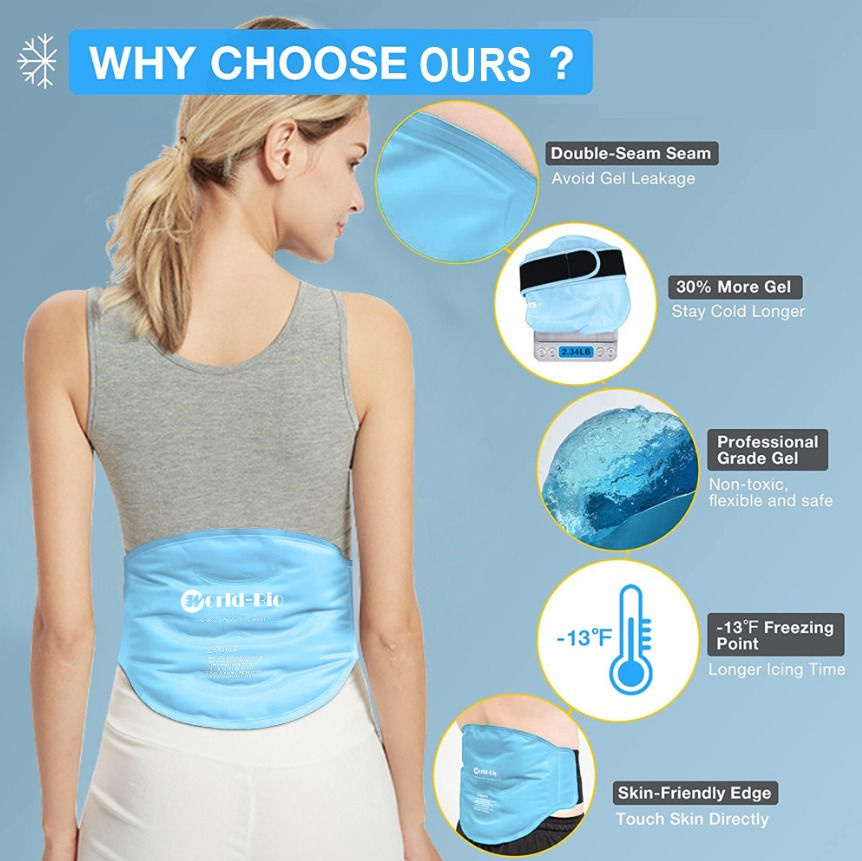 Thumbnail: Reusable Gel Ice Pack for Lower Back Pain Relief – Hot & Cold Therapy Wrap