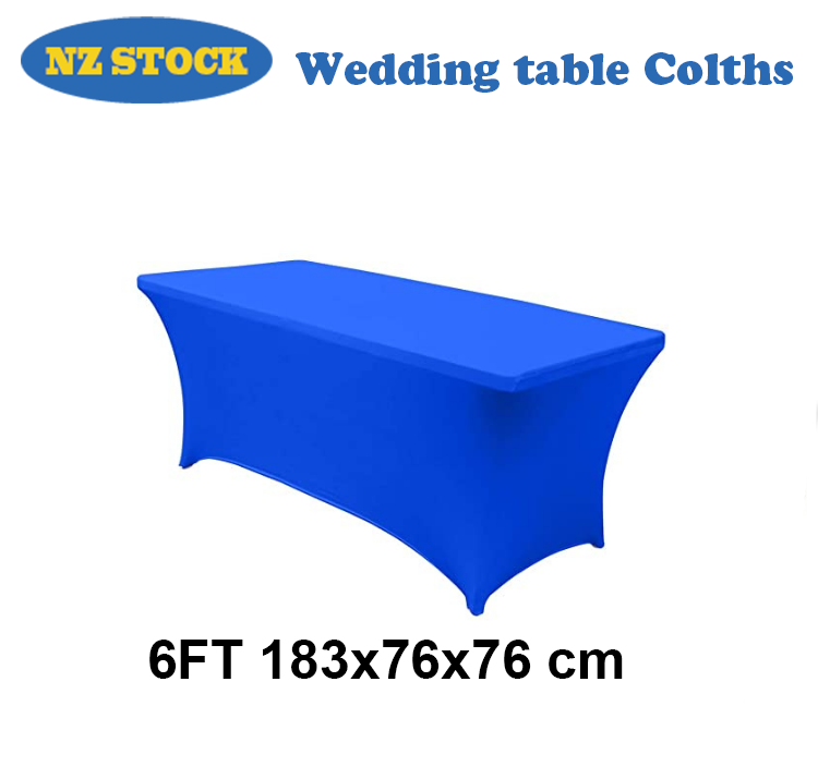 Thumbnail: 6FT Spandex Table Cover – Fitted Stretch Tablecloth for Events & Banquets