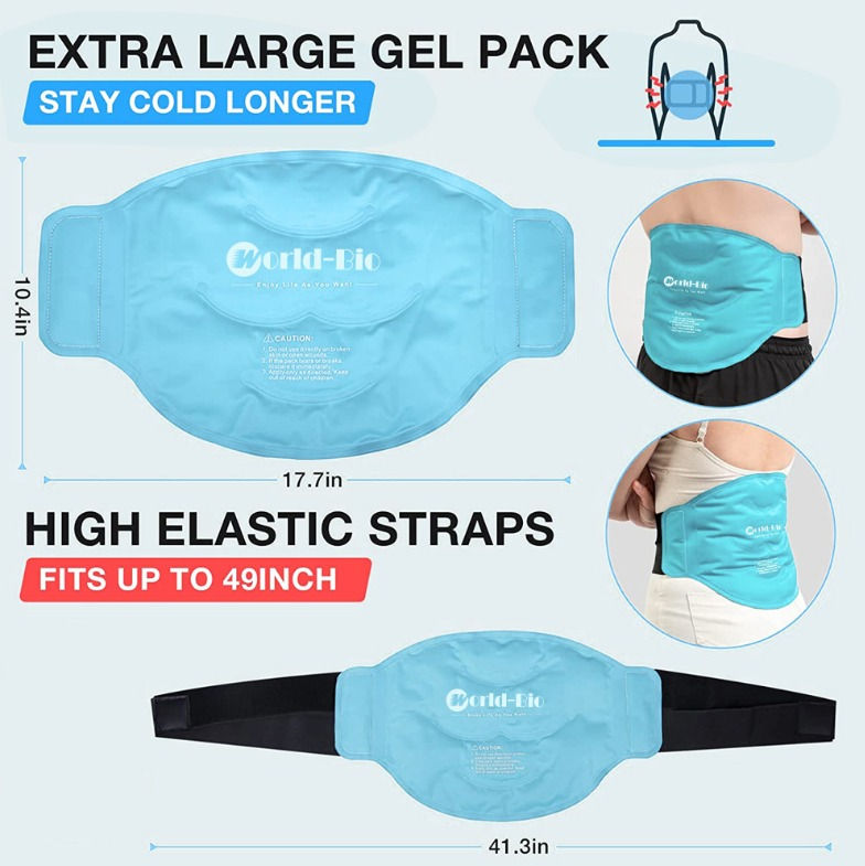 Thumbnail: Reusable Gel Ice Pack for Lower Back Pain Relief – Hot & Cold Therapy Wrap