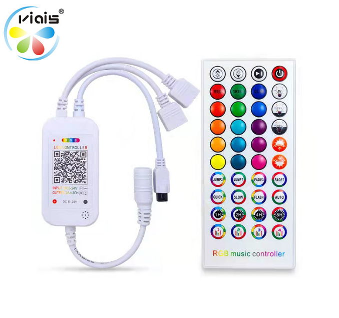 Bluetooth LED Strip Light Controller with 40 Keys IR Remote