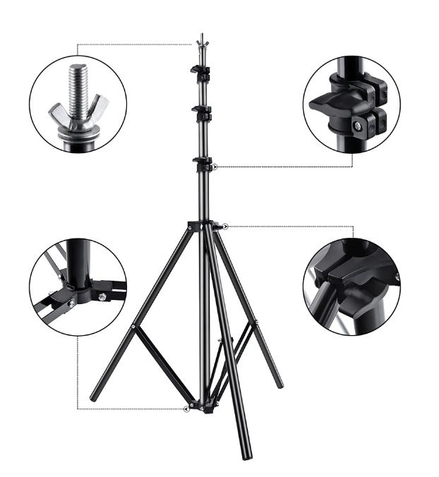 Thumbnail: Backdrop Stand Kit – 10x8.5ft Adjustable, Carry Bag, Clips Included