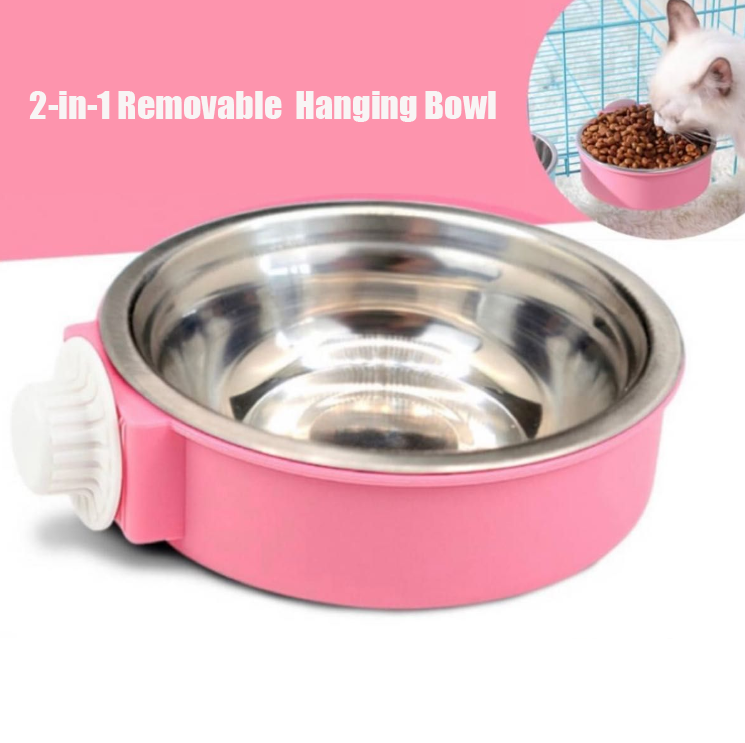 Pet Hanging Bowl Removable Dog Feeder Bowl