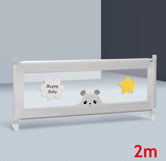 Thumbnail: Bed Guard Rail – Grey Bear, 2m for Side of KS/Q/K/SK Beds (1 Panel Only)