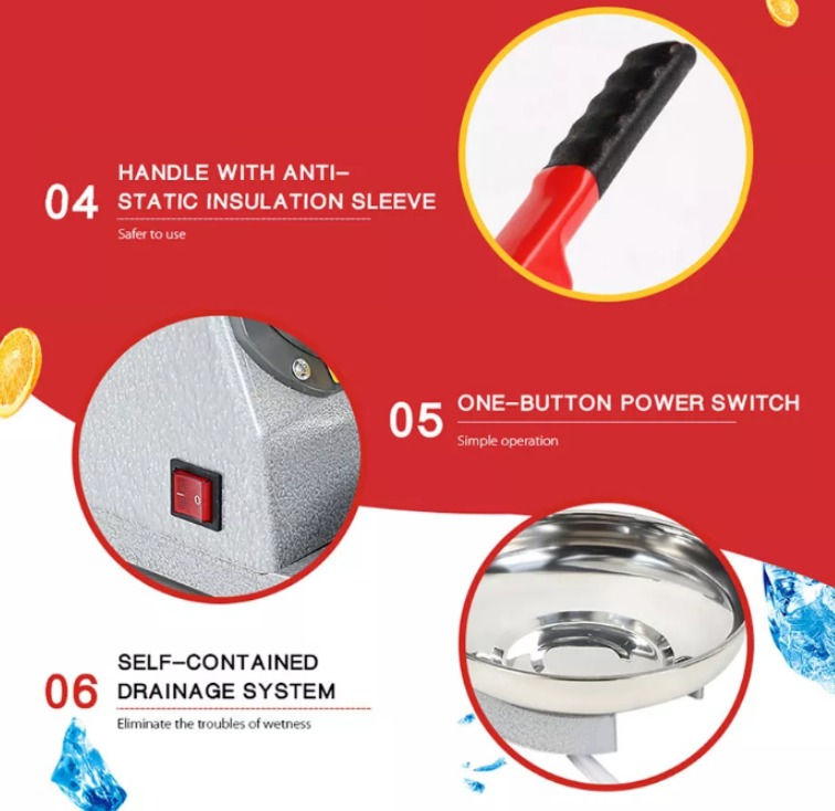 Thumbnail: Ice Shaver Machine – Electric Snow Cone Crusher 85kg/hr (Red, 380W)