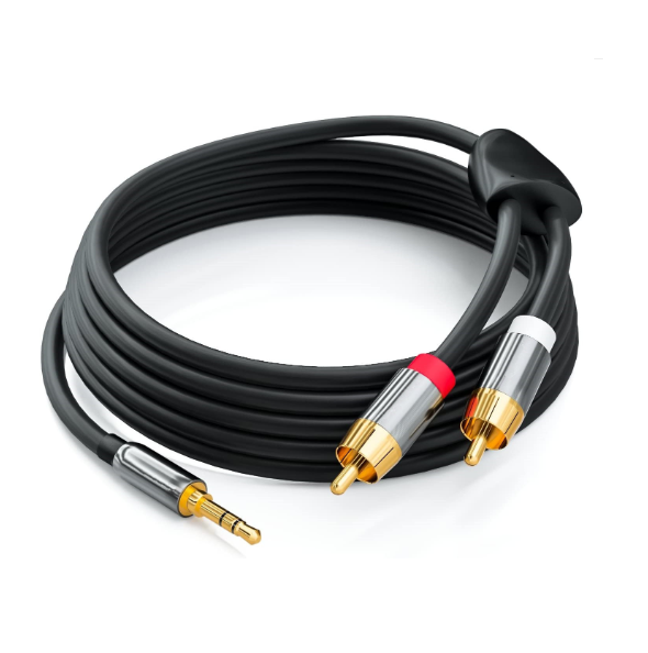 RCA Audio Cable 3.5mm Jack to 2 RAC Male Aux Cable Y Jack Splitter 10m