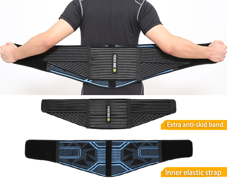 Adjustable Lower Back Support, Fitness Lumbar Brace with 6 Springs - XL