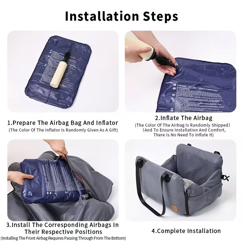 Thumbnail: Dog Car Seat with Safety Belt – Washable Booster Seat for Small Dogs   Anti‑Slip