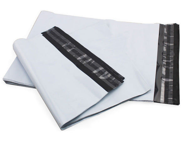 📦 100PCS Strong Poly Courier Mailing Bags – White/Black, 8 Sizes Available