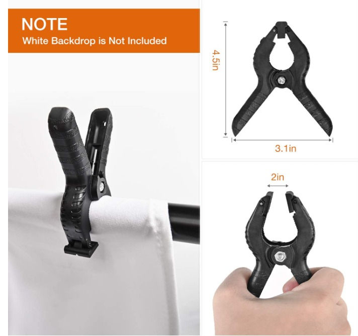 Thumbnail: Backdrop Stand Kit – 10ft x 7ft Adjustable Frame with Clips & Bag (3m x 2m)