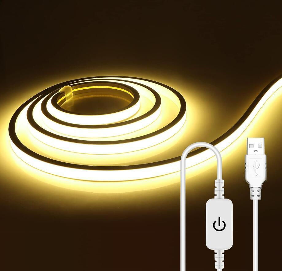 Neon USB Warm White LED Strip Light 3m