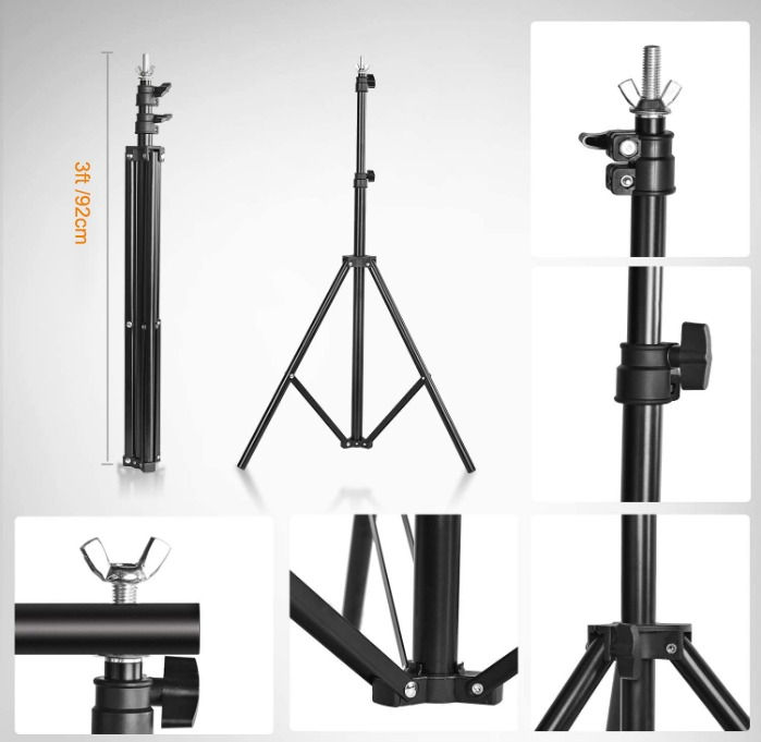 Thumbnail: Backdrop Stand Kit – 10x8.5ft Adjustable, Carry Bag, Clips Included