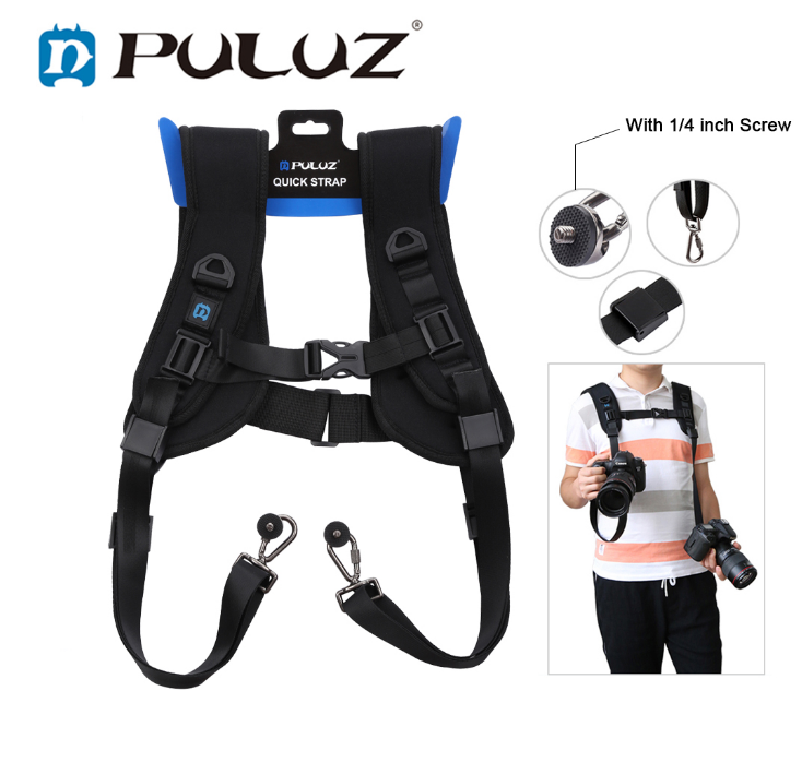 PULUZ Dual Shoulder Quick-Release Camera Harness – For DSLR & SLR Cameras