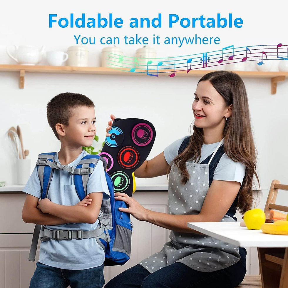 Thumbnail: Roll-Up Electronic Drum Set Digital Kit Toy with Built-in Speaker