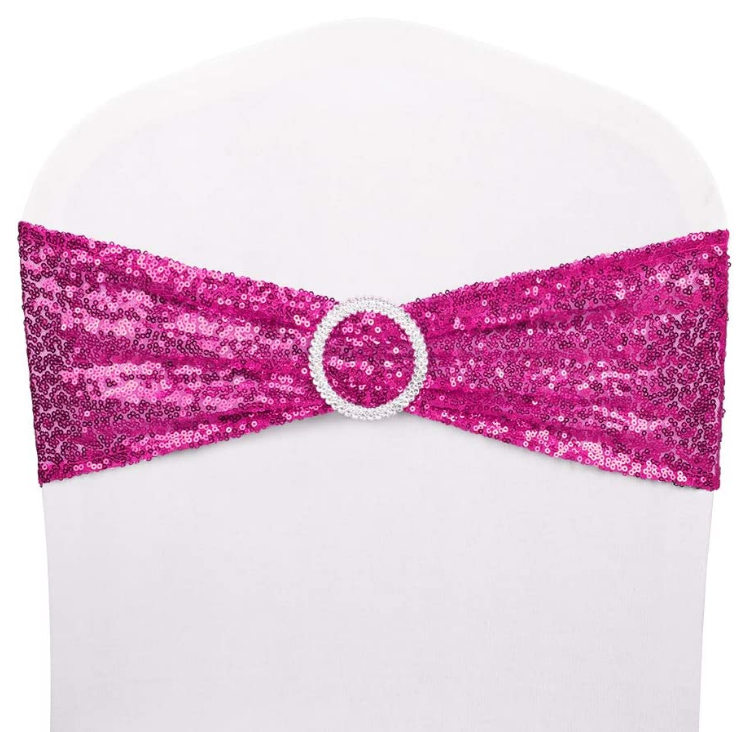 Chair Sashes Elastic Stretch Spandex Chair Bows