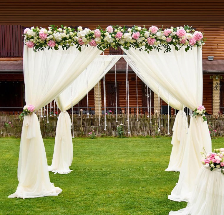 Thumbnail: White Wedding Arch Square Balloon Frame Kit – 2m x 2m Metal Decorative Stand