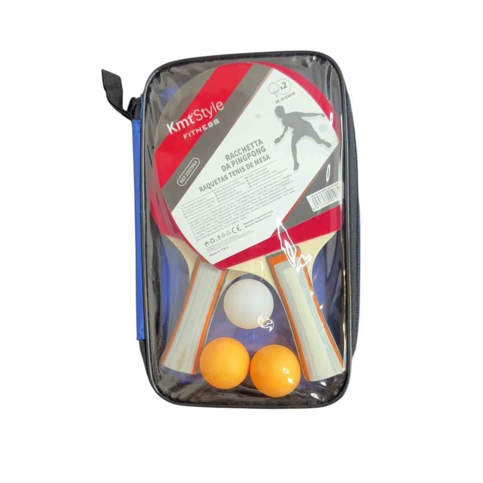 Table Tennis Set - 2 Paddles + 3 Balls + Carry Case