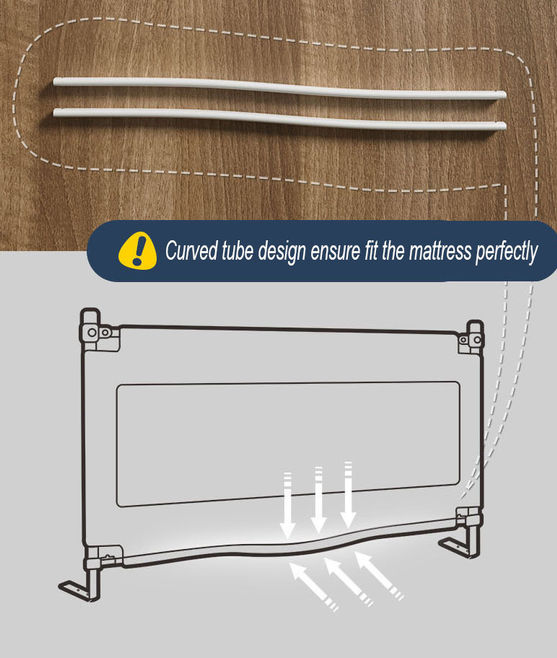 Thumbnail: Bed Guard Rail – Grey Bear, 1.35m for Double Bed Bottom Side (1 Panel Only)