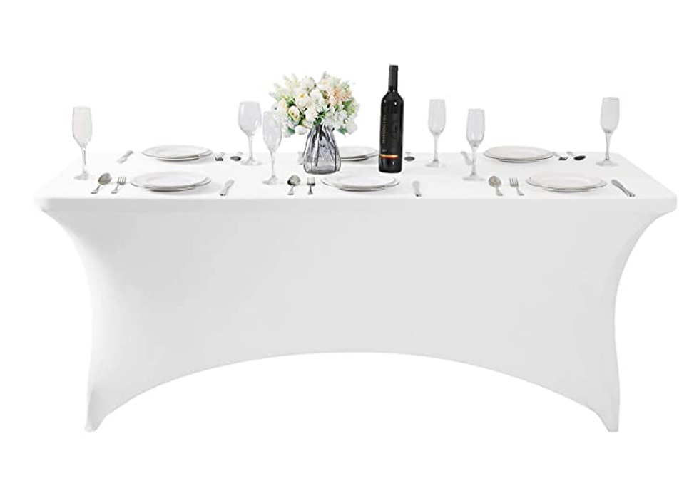6FT Spandex Table Cover – Fitted Stretch Tablecloth for Events & Banquets