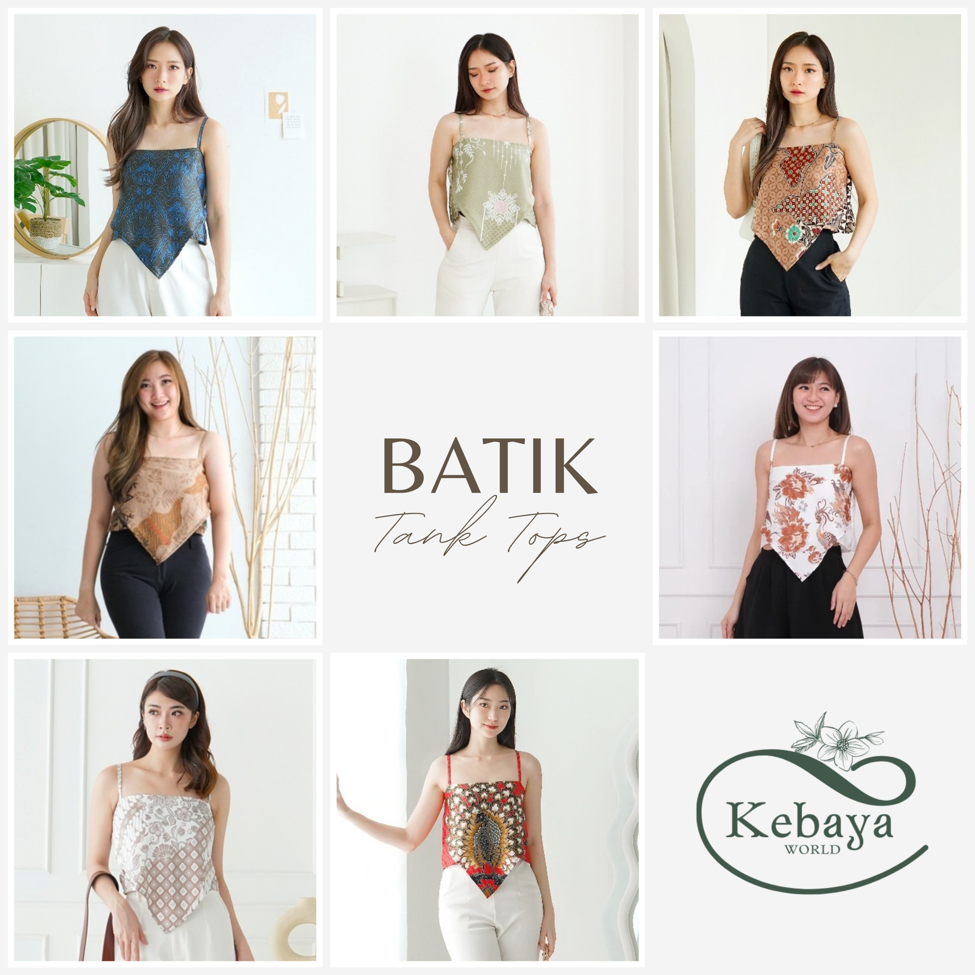 Batik Bandana Style Tank Tops