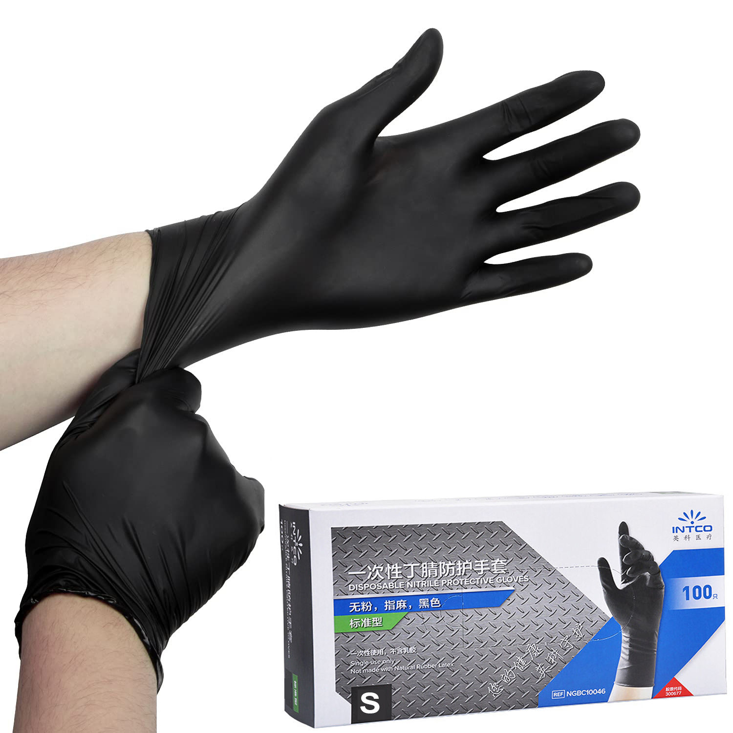 Black Nitrile Disposable Gloves – Latex-Free, Food & Industrial Use, 100 pcs