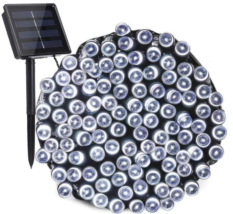Solar String Lights, Outdoor String Lights 100 LED Waterproof White