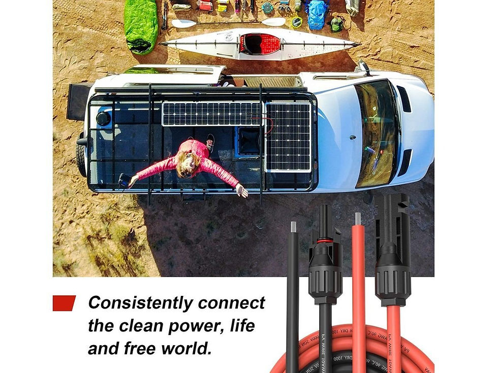 Thumbnail: 3m Solar Cable Set – 4mm², MC4 Connectors, 12AWG, IP67 Rated