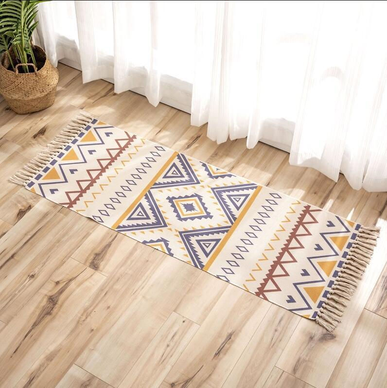 Washable Runner Rug Floor Rug with Tassels 150X60cm