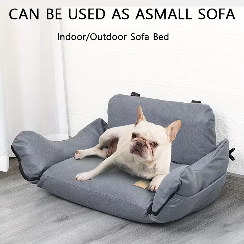 Thumbnail: Dog Car Seat with Safety Belt – Washable Booster Seat for Small Dogs   Anti‑Slip