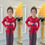 Thumbnail: Red Kids Kebaya - Traditional Lace Blouse Set – Stretchy & Comfortable