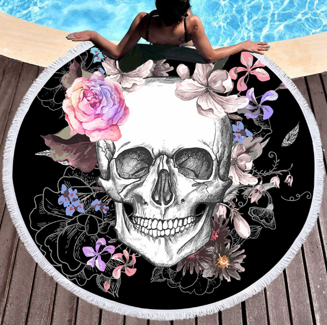 Beach Towel, Beach Towel Skull 15cm, Beach Towel