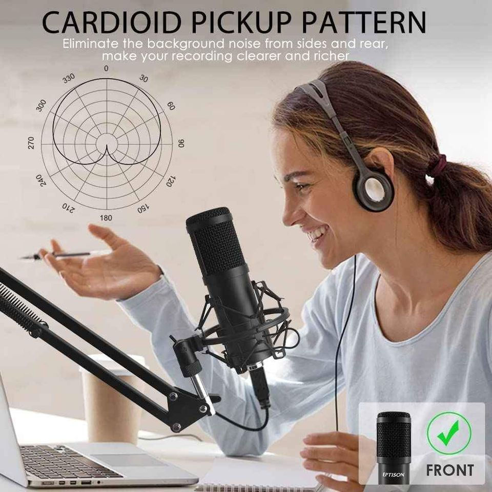 Thumbnail: Professional PC Podcast Streaming Cardioid Condenser Microphone Kit with Boom Ar